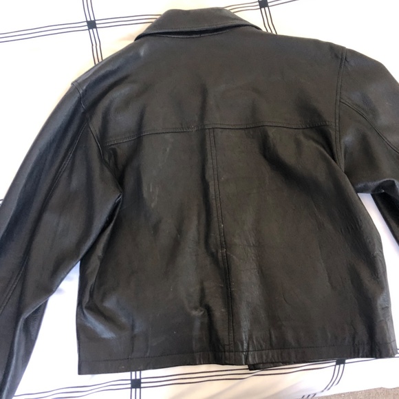 BLACFK LEATHER JACKET - Picture 3 of 3